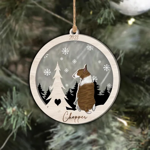 Vista 325 de Nazenti Adorno de Navidad conmemorativo personalizado, regalo personalizado de recuerdo de perro, condolencias por pérdida de mascotas, sabueso