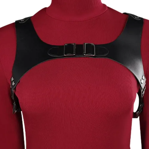 Vista 5 de LMPN Disfraz de Ada Wong para mujer, disfraz de Cheongsam rojo Ada, juego Evil Remake, trajes de Halloween
