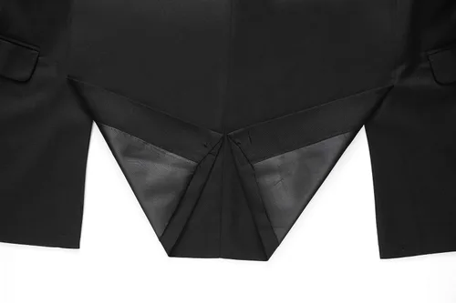 Vista 6 de KUDORO Trajes de doble botonadura para hombre, traje de esmoquin de 2 Negro