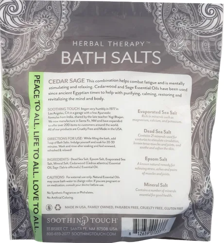 Vista 2 de Soothing Touch Cedar Sage Restoring Bath Sales Pouch 32 Oz