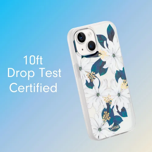 Vista 2 de Sonix Funda para iPhone 14 Plus, probada en caídas de 10 pies, funda transparente con flores para mujer, diseño floral de delila