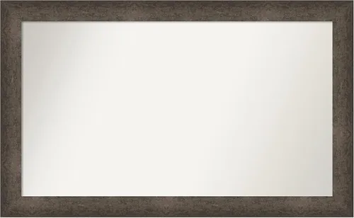 Vista 806 de Amanti Art Espejo de pared personalizado no biselado (25 x 25 pulgadas), marco de bronce acentuado, varios tamaños personalizados, espejo de baño
