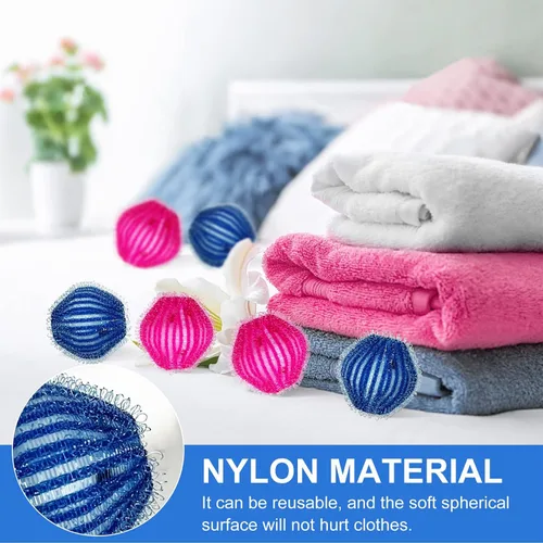 Vista 3 de Bolas de secadora reutilizables para lavandería, suavizan la ropa de cama de forma natural, reducen el tiempo de secado y estáticas, no tóxicas