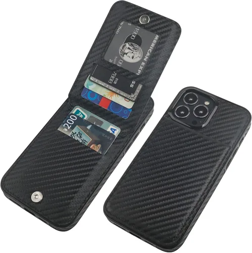 Vista 18 de KIHUWEY Compatible con iPhone 13 Pro Max Funda Cartera con Soporte para Tarjetas de Crédito, Cuero Premium Cierre Magnético Soporte Plegable Funda