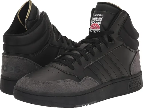 Vista 7 de adidas Hoops 3.0 Mid Tenis de baloncesto para hombre, negro, carbón (BlackBlackCarbon)