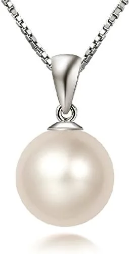 Vista 2 de Injoy Jewelry - Juego de joyas de perlas de imitación redondas para mujer y niñas