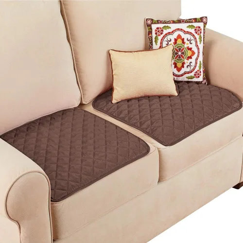 Vista 4 de Collections Etc Protector de asiento acolchado impermeable, juego de 2, lavable a máquina, uso para asientos en interiores o exteriores