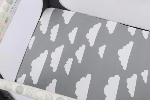 Vista 8 de Onacosht Pack n Play Sheets - Juego de 3 sábanas unisex para bebé, tejido elástico, portátil, de punto de jersey, funda de colchón para cuna