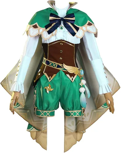 Vista 2 de Genshin Impact Venti - Disfraz de cosplay para adultos uniforme de Barbatos para Halloween Navidad mascarada