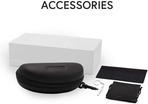 Vista 4 de VITENZI Gafas de visión nocturna para hombres y mujeres, seguridad antirreflejos, para conducir por la noche, color amarillo HD, lentes de sol