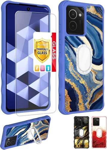 Vista 42 de Aroepurt Boost Mobile Celero 5G SC 2024 - Funda compatible con Boost Celero5G SC con protector de pantalla de vidrio templado, protección de grosor