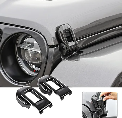 Vista 9 de Hoolcar Cubierta de soportes de cierre de capó para Jeep Wrangler JL JLU 2018-2021 y Gladiator JT 2020-2021, azul