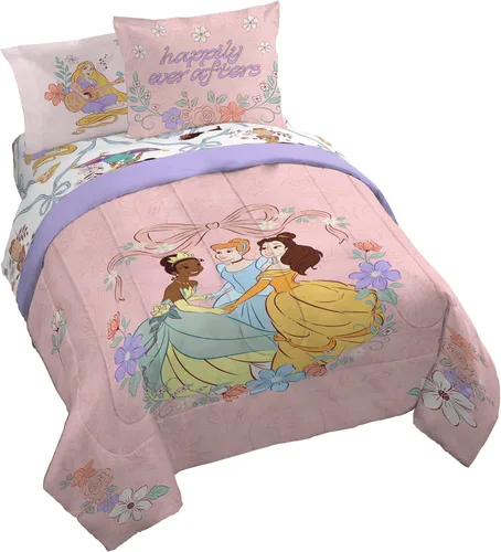 Vista 44 de Disney Moana - Juego de edredón individual de 5 piezas para niñas, color beige Bed in a Bag, Comforter Sheets Sham Pillowcase, Official
