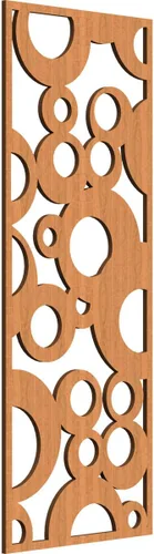 Vista 102 de 9 3/8"W x 24 3/8"H x 1/4"T Farwell Decorativos Paneles de Pared de Madera Calado, Hickory