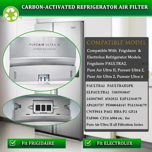 Vista 3 de PAULTRA2 Filtro de aire de repuesto compatible con Frigidaire Pure Air Ultra II, Pureair Ultra 2, Pure Air Ultra 2, Pureair Ultra ii, Electrolux