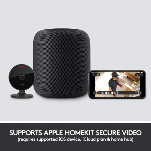 Vista 8 de Logitech Circle View - Cámara de seguridad para el hogar con cable resistente a la intemperie, video TrueView, gran angular de 180°, HD de 1080p