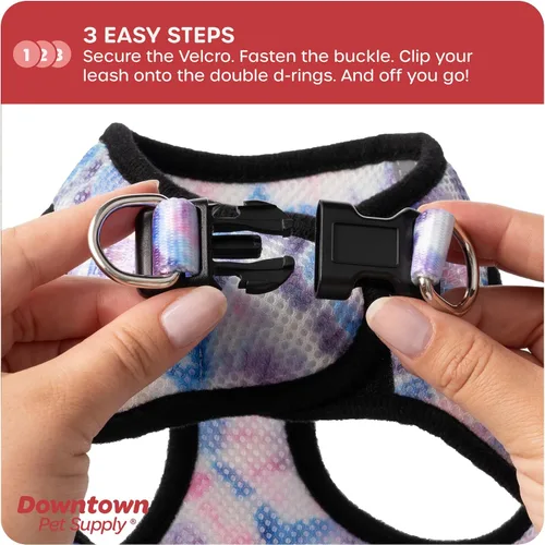 Vista 157 de Downtown Pet Supply Arnés para perro Step-in – Sin tirones, malla acolchada ajustable con ribete reflectante, correa de hebilla segura – Arnés