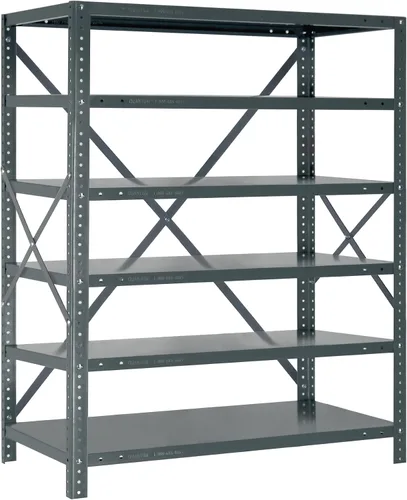 Vista 13 de Quantum QSBU-245BK Heavy Duty Shelving Unit with (7) Shelves and (24) QUS245 Black Bins for Garage Warehouse Storage Distribution 400 lb Load