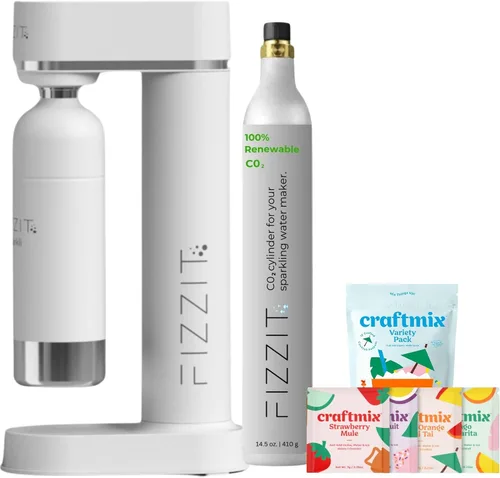 Vista 10 de Fizzit Spärklï Máquina de Agua Carbonatada con Botella de Acero Inoxidable Incluida, Apto para Lavavajillas