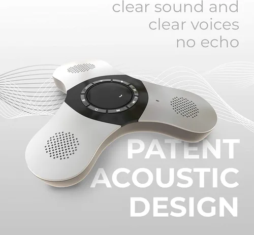 Vista 8 de Skywin Altavoz de conferencia Bluetooth con micrófono, altavoz inalámbrico portátil para escritorio de oficina, computadora y portátil, micrófono