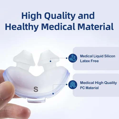 Vista 7 de Paquete de 3 cojines nasales de repuesto para ResMed AirFit P10, compatible con marco original Airfit P10, suministros de silicona CPAP de repuesto