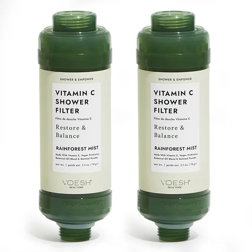 Vista 9 de VOESH Filtro de ducha con vitamina C, Blossom Bliss, aromaterapia de ducha, purificador de agua, suavizante de agua, probióticos veganos, cabezal