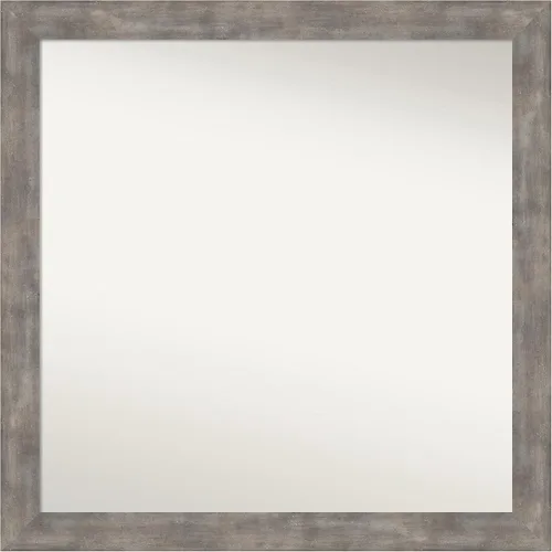 Vista 271 de Amanti Art Silver Bathroom Mirror for Over Sink, 26x45 Custom Made Marred Pewter Rectangle Vanity Mirror, Oversize Casual Wood Frame, Hangs Estaño