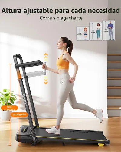 Vista 3 de Acezoe 3 en 1 Cinta de correr para debajo del escritorio con inclinación, tapete de caminadora con estación de trabajo de escritorio removible