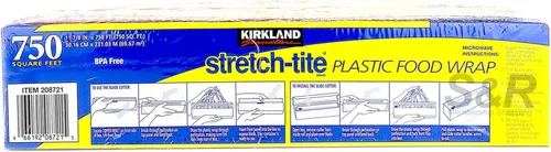Vista 2 de Kirkland Signature Stretch Tite - Envoltura de plástico para alimentos, paquete individual