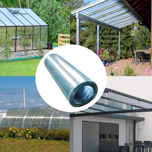 Vista 7 de Hoja de techo de policarbonato transparente, dosel de invernadero de plástico resistente a los rayos UV, paneles de aislamiento transparentes