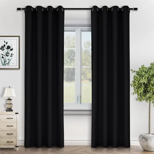 Vista 13 de Macochico Grommet Curtains 63 Inches Length Thermal Insulated Window Treatment Panels Grommet Curtains for Sliding Glass Door, Bedroom, or Patio