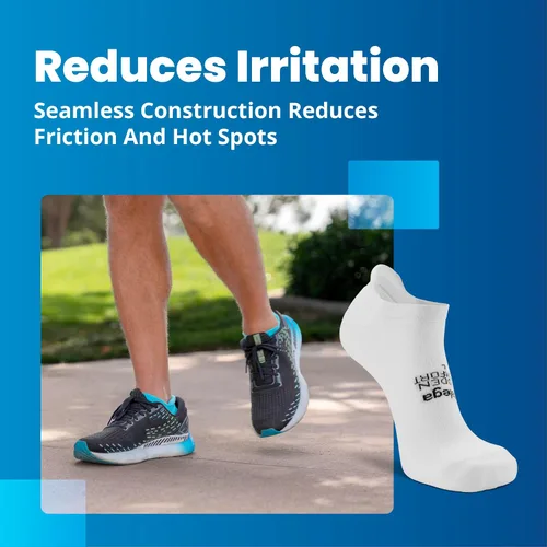 Vista 5 de Balega Calcetines deportivos de rendimiento Hidden Comfort invisibles para correr para hombre (1 par)