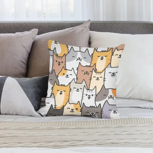 Vista 8 de Fundas de almohada de poliéster, fundas de almohada cuadradas decorativas de moda para sofá, cama, sofá de sala de estar, granja, 18 x 18 pulgadas