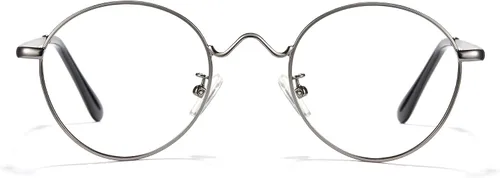 Vista 8 de Cyxus Blue Light Glasses for Men and Women, Retro Round Metal Frame 8702 10-dorado-8702T06-US
