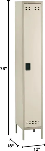 Vista 3 de Safco 5522TN Taquilla de un solo nivel, color marrón Beige Bronceado