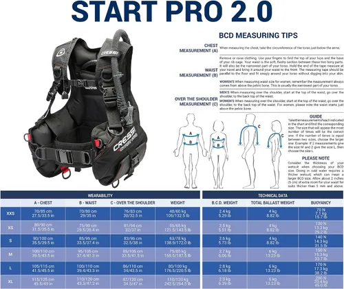 Vista 2 de CRESSI Start Scuba Diving Gear Package Complete with Start 2.0 BCD - Mini Console PD2 Gauge - AC2 Compact Regulator Set Fully Assembled