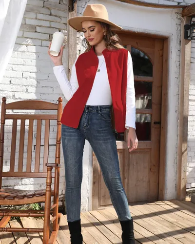 Vista 2 de Xeoxarel Chaleco de forro polar para mujer con 6 bolsillos (XS-2XL)
