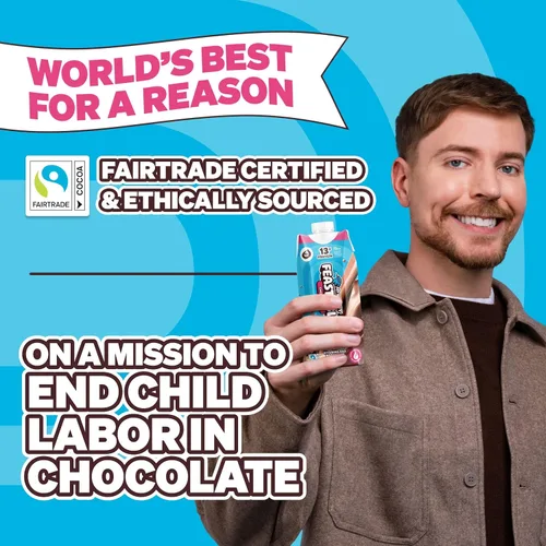 Vista 7 de MrBeast Feastables Protein - Bebida de leche de chocolate, estable