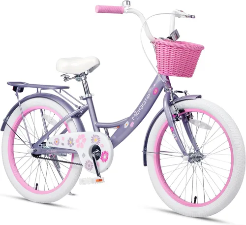 Vista 16 de Glerc Maggie Girls Bike, 12-20 Inch Kids Bike for 2-13 Years Old Children, Princess Style Kids Bicycle with Doll-Seat & Basket & Training Wheels