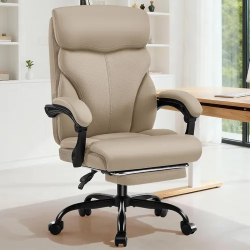 Vista 18 de AreShark Silla de oficina – Silla ejecutiva de escritorio cómoda transpirable con respaldo alto y soporte lumbar, silla ergonómica de cuero