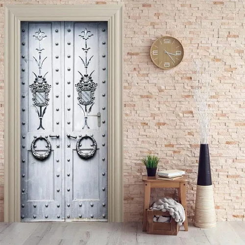 Vista 34 de Adhesivos 3D para puerta, murales para despegar y pegar, puerta de madera, papel tapiz autoadhesivo, extraíble, PVC, impermeable, póster para Puerta
