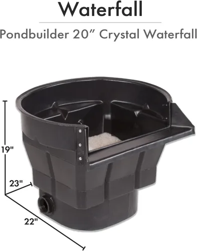 Vista 2 de HALF OFF PONDS PondBuilder - Kit de estanque de bomba sumergible de 4,000 GPH de 20 x 25 pies, revestimiento de estanque de goma EPDM, filtro