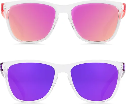 Vista 2 de ANDWOOD Gafas de sol para mujeres y hombres protección UV con espejo lindas y divertidas gafas de sol para niñas adolescentes y exteriores