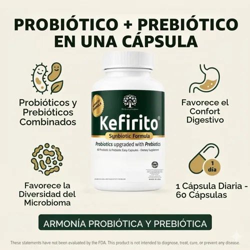 Vista 10 de Spirit of The Forest Kefirito Daily Synbiotic Probiotic Prebiotic 60ct