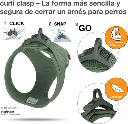 Vista 30 de Arnés Chaleco Curli Clasp Air-Mesh Negro 3XS