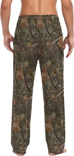 Vista 2 de Pantalones de pijama para hombre, pantalones de pijama para dormir, pantalones de descanso con bolsillos, S, M, L, XL, XXL