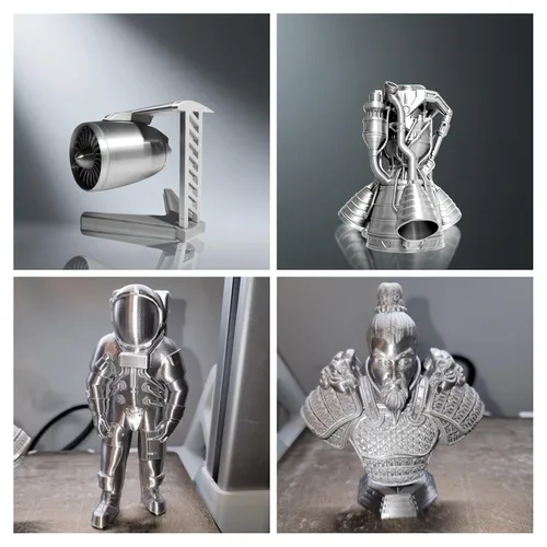 Vista 8 de GEEETECH Filamento PLA de seda plateado de 0.069 libras, filamento de seda brillante para impresora 3D, carrete de 2.2 libras, precisión dimensional