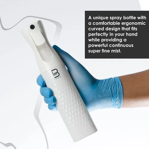 Vista 3 de L3 Level 3 - Aerosol de niebla fina continua, peluquero, blanco, 10.1 fl oz Spray continuo de niebla fina, para peluqueros y estilistas, capacidad