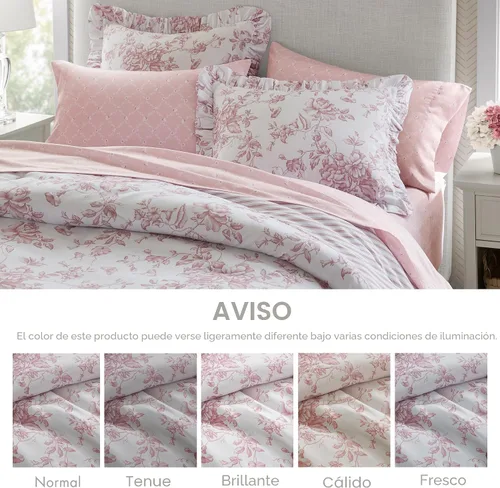 Vista 7 de Madison Park Essentials - Juego de edredón floral rosa con sábanas