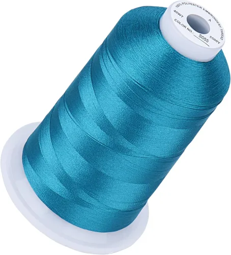 Vista 25 de Simthread 5500 yardas de hilo de bordar, 5000M de alto rendimiento 40WT 100% hilo de poliéster – 170+ colores vívidos, clasificado de alta velocidad